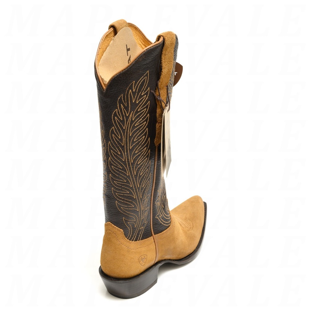 ARIAT Women's Yellowstone Arena Dirt Leather Western Boots Sz 7.5 Tan/Toffee NIB - Picture 16 of 16